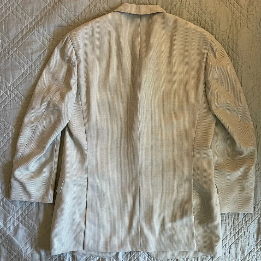Ermenegildo Zegna Made in Italy‎ Vintage Subtle Fine Stripe Travel Jacket 44 R